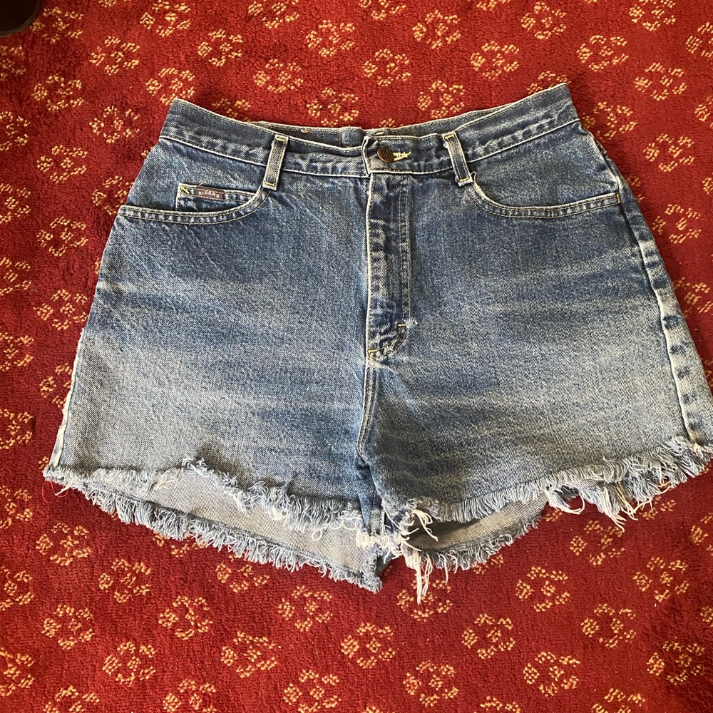 Denim Frayed Hem Women Shorts